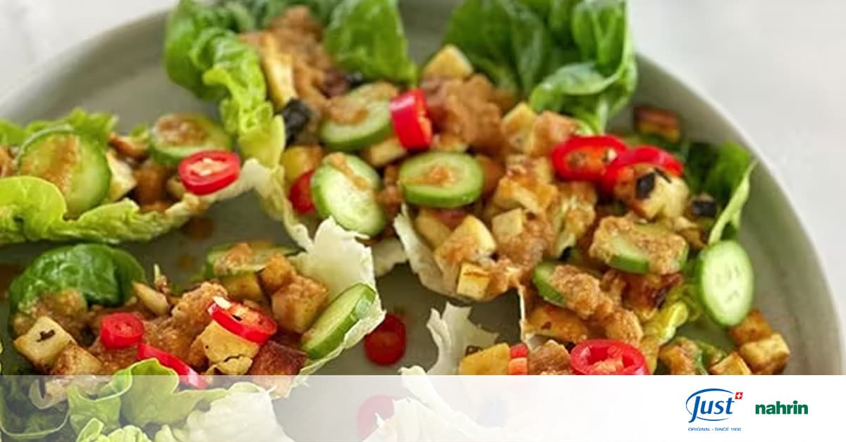 Salátové wrapy s tofu a arašídovým máslem
